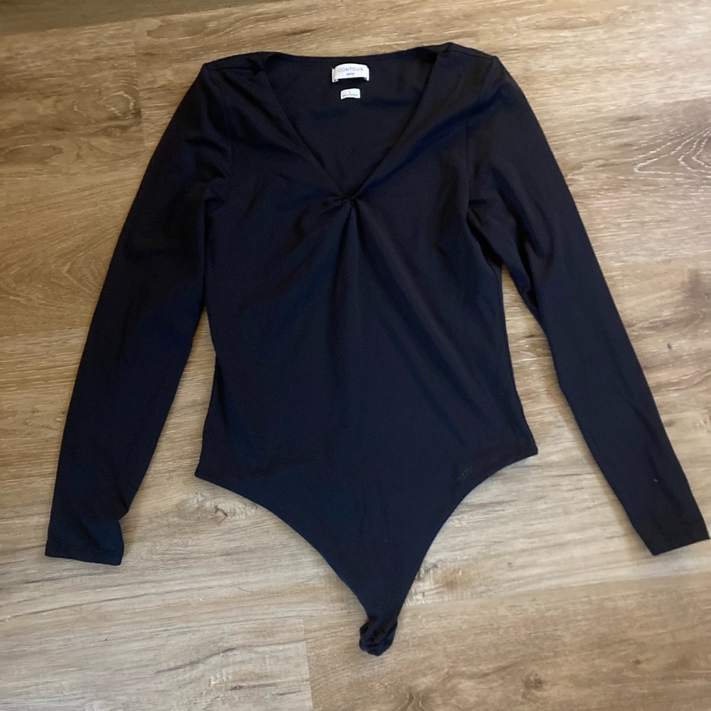 Aritzia Contour Black Long Sleeve Bodysuit